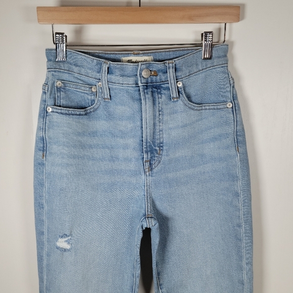 Madewell The Perfect Vintage Jeans High Rise Raw Hem Size 24 NWOT - Picture 4 of 13